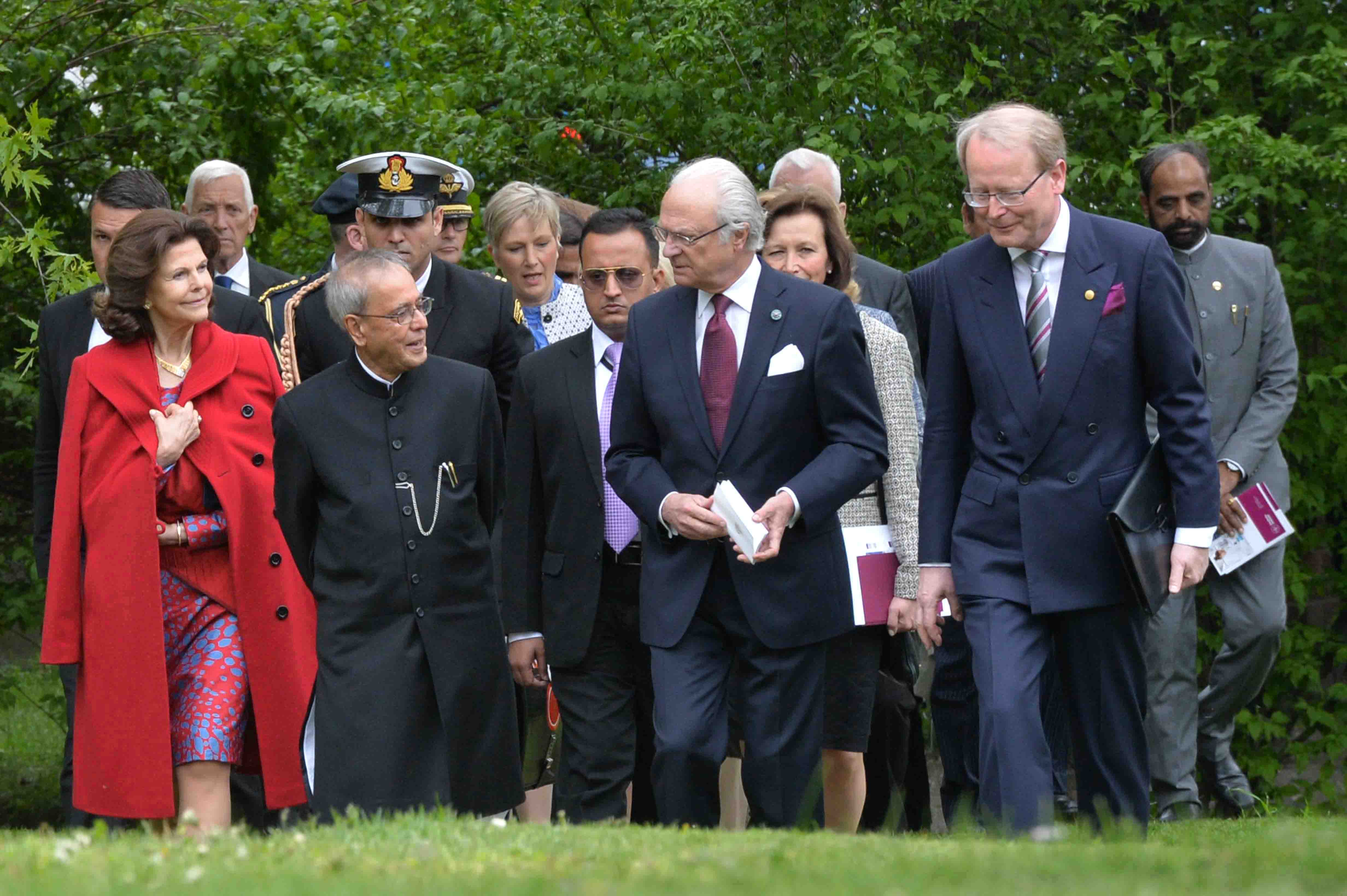 The President of India, Shri Pranab Mukherjee visiting Karolinska Institute in Stockholm in Sweden on June 2, 2015.