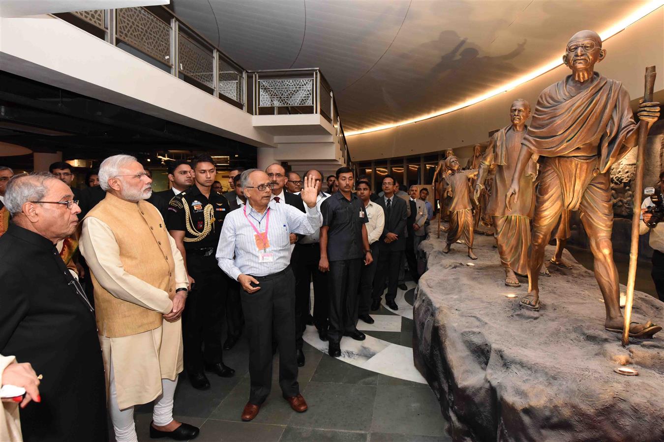 The President of India, Shri Pranab Mukherjee and the Prime Minister of India, Shri Narendra Modi visiting the Phase-II of the Rashtrapati Bhavan Museum at Rashtapati Bhavan on july 25, 2016. 
