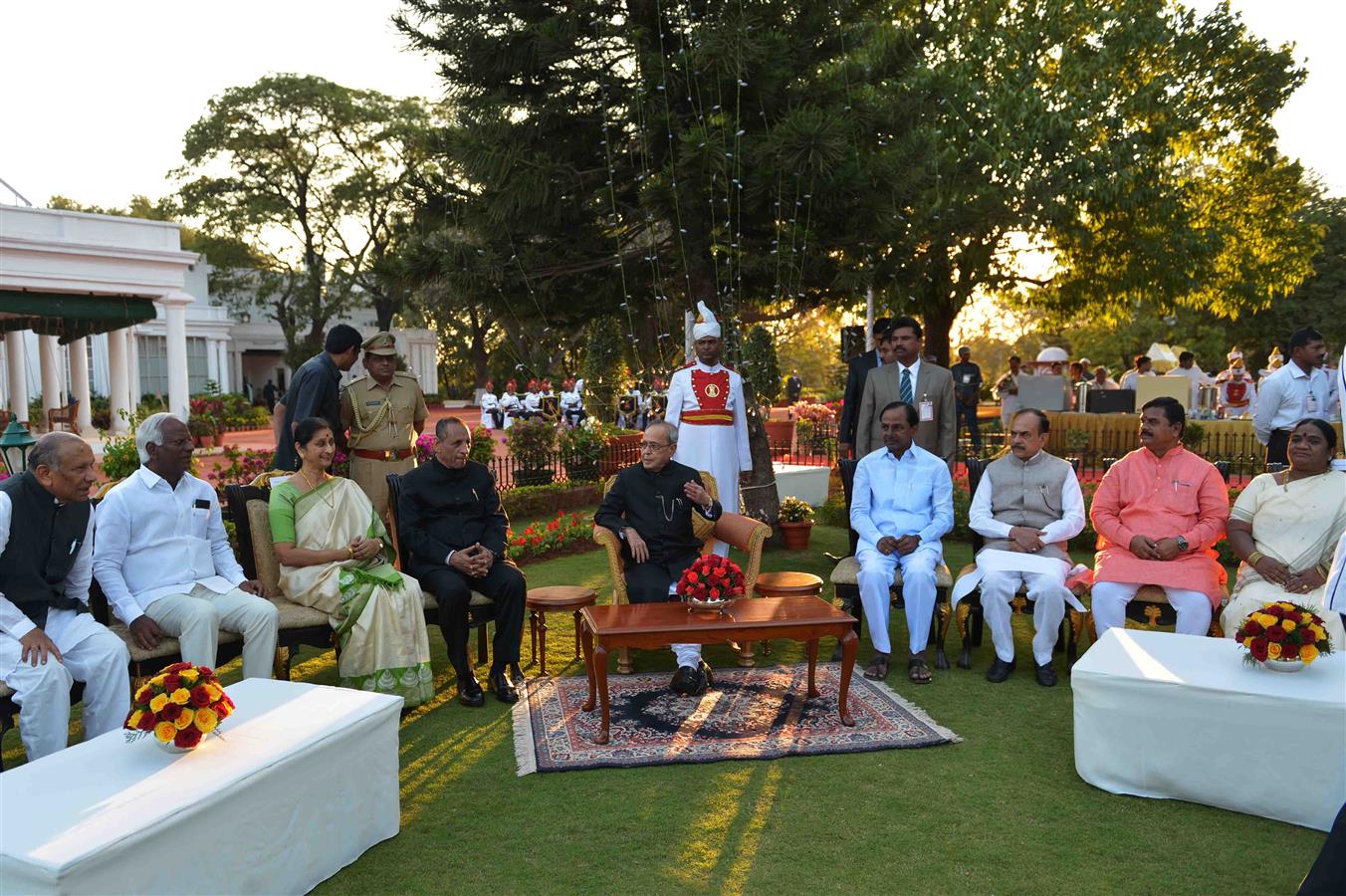 The President of India, Shri Pranab Mukherjee hosted ‘At Home’ reception at Rashtrapati Nilayam in Bolarum at Secunderabad on December 30, 2015