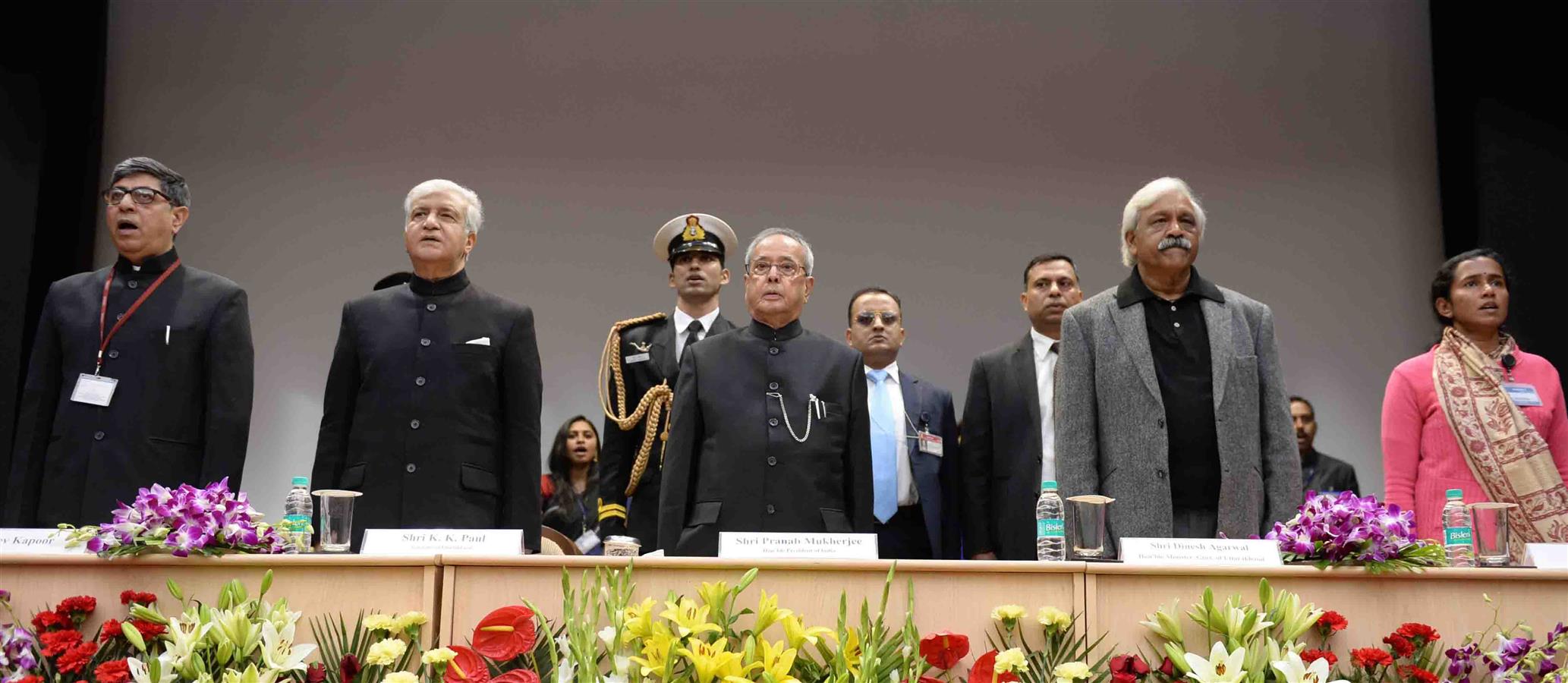 The President of India, Shri Pranab Mukherjee attending the Valedictory Function of the 91st Foundation Courses for All India Services at Mussoorie in Uttarakhand on December 9, 2016. 