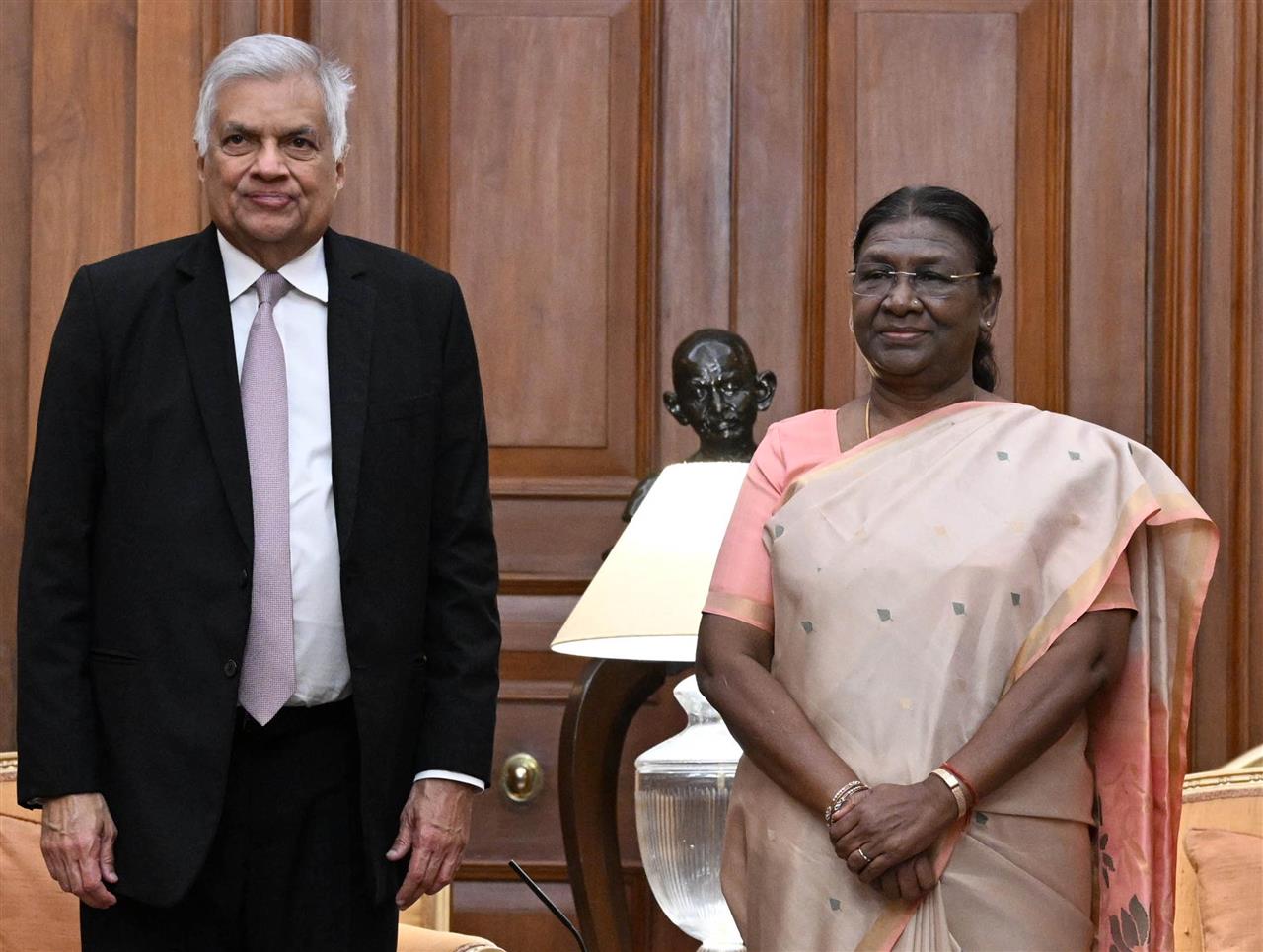 The President of Democratic Socialist Republic of Sri Lanka, H.E. Mr. Ranil Wickremesinghe called on the President of India, Smt Droupadi Murmu at Rashtrapati Bhavan on July 21, 2023.