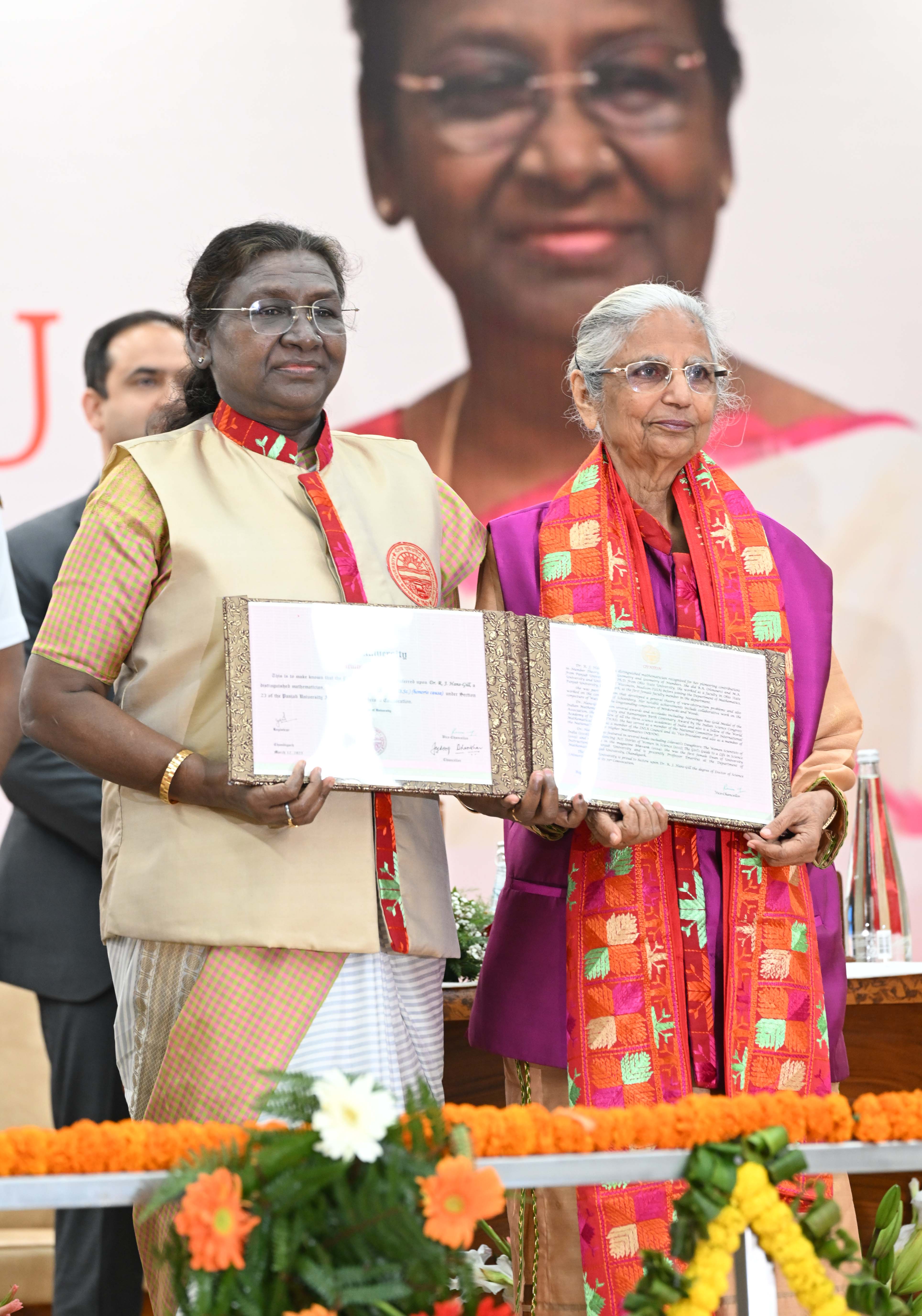 The President of India, Smt Droupadi Murmu graced the convocation ceremony of Panjab University at Chandigarh on March 12, 2025.