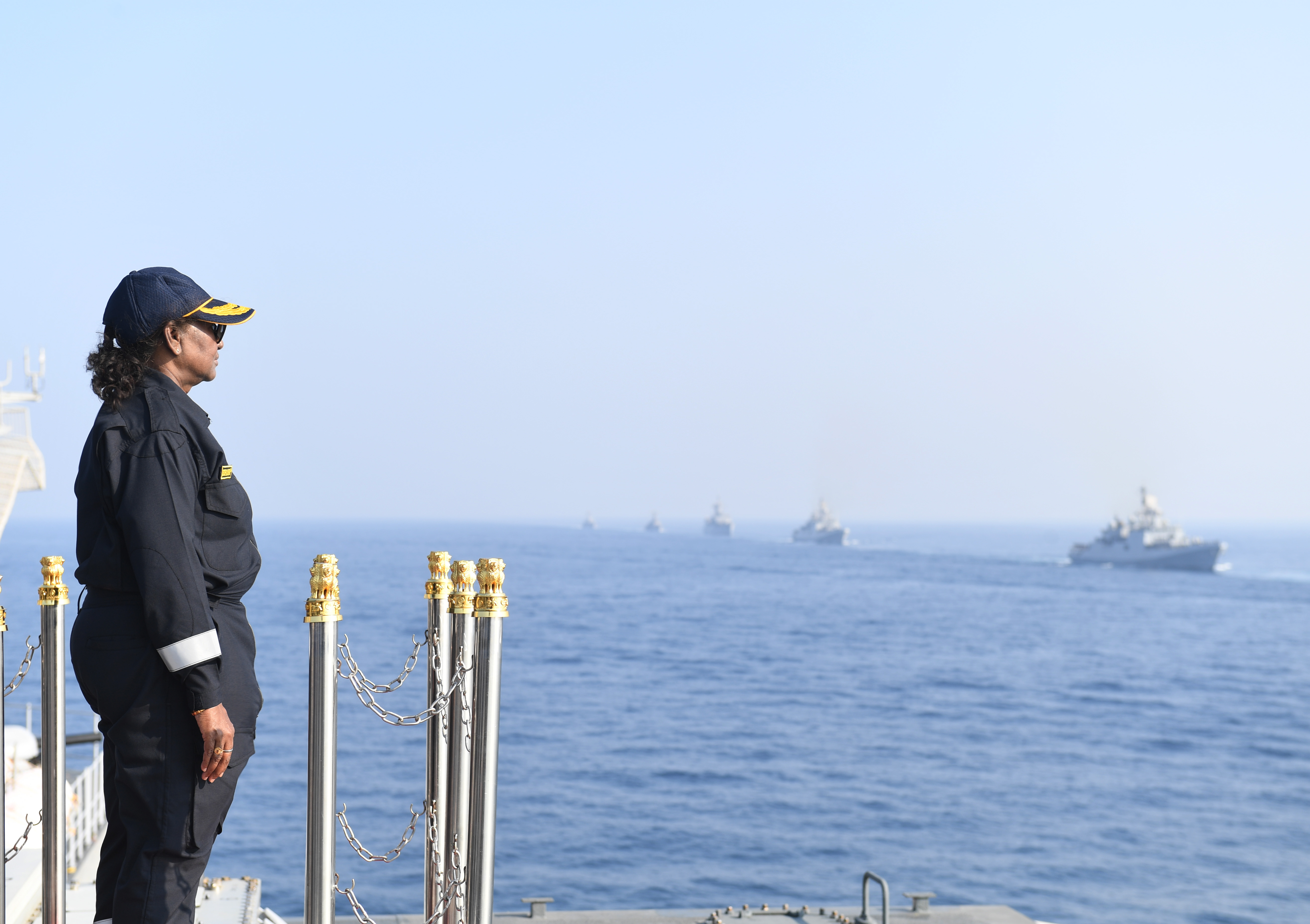 The President of India, Smt Droupadi Murmu attended the ‘Day at Sea’ event in Goa on November 7, 2024.