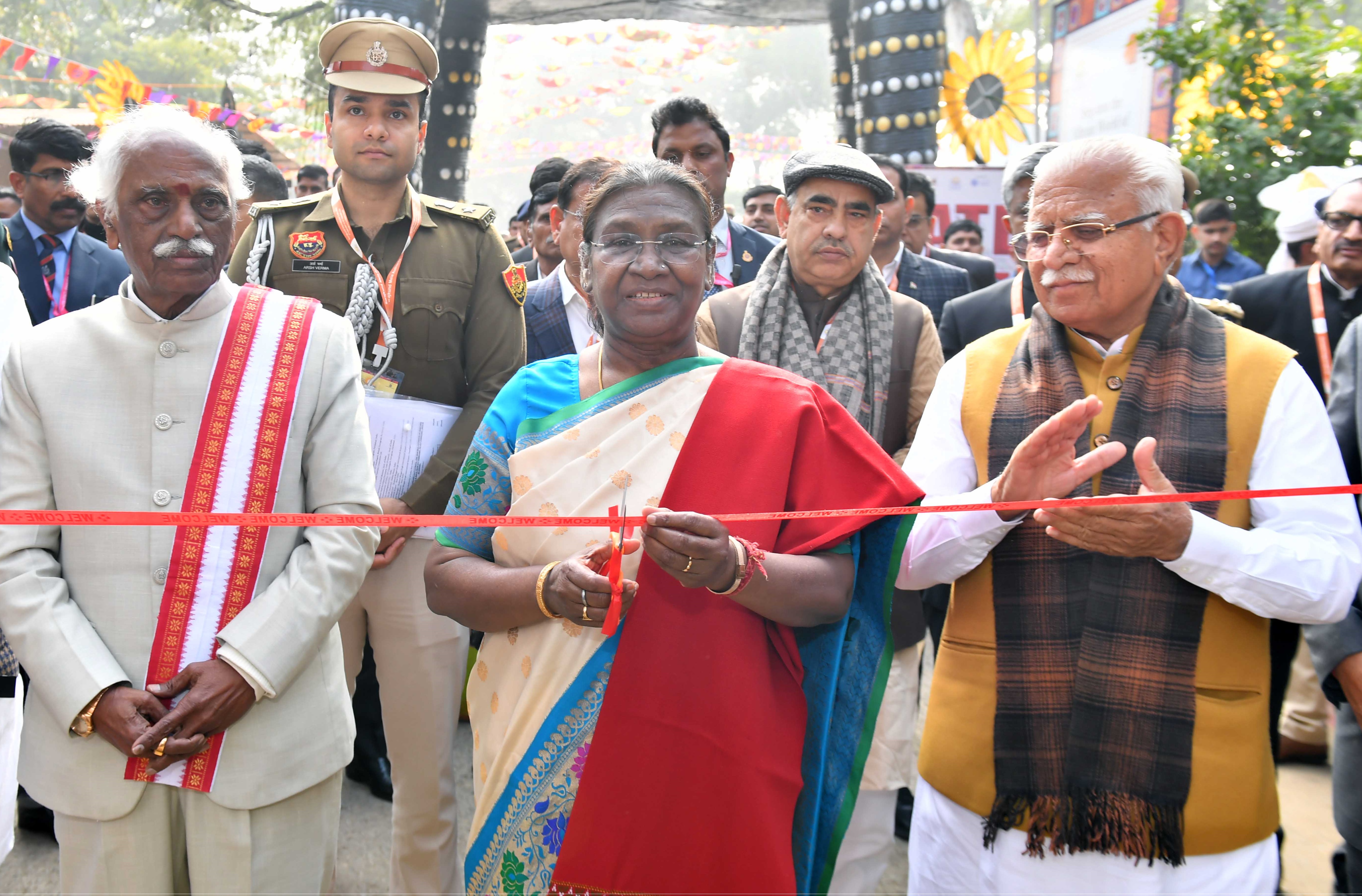 The President of India, Smt Droupadi Murmu inaugurated the 37th Surajkund International Crafts Mela at Surajkund, Haryana on February 2, 2024.
