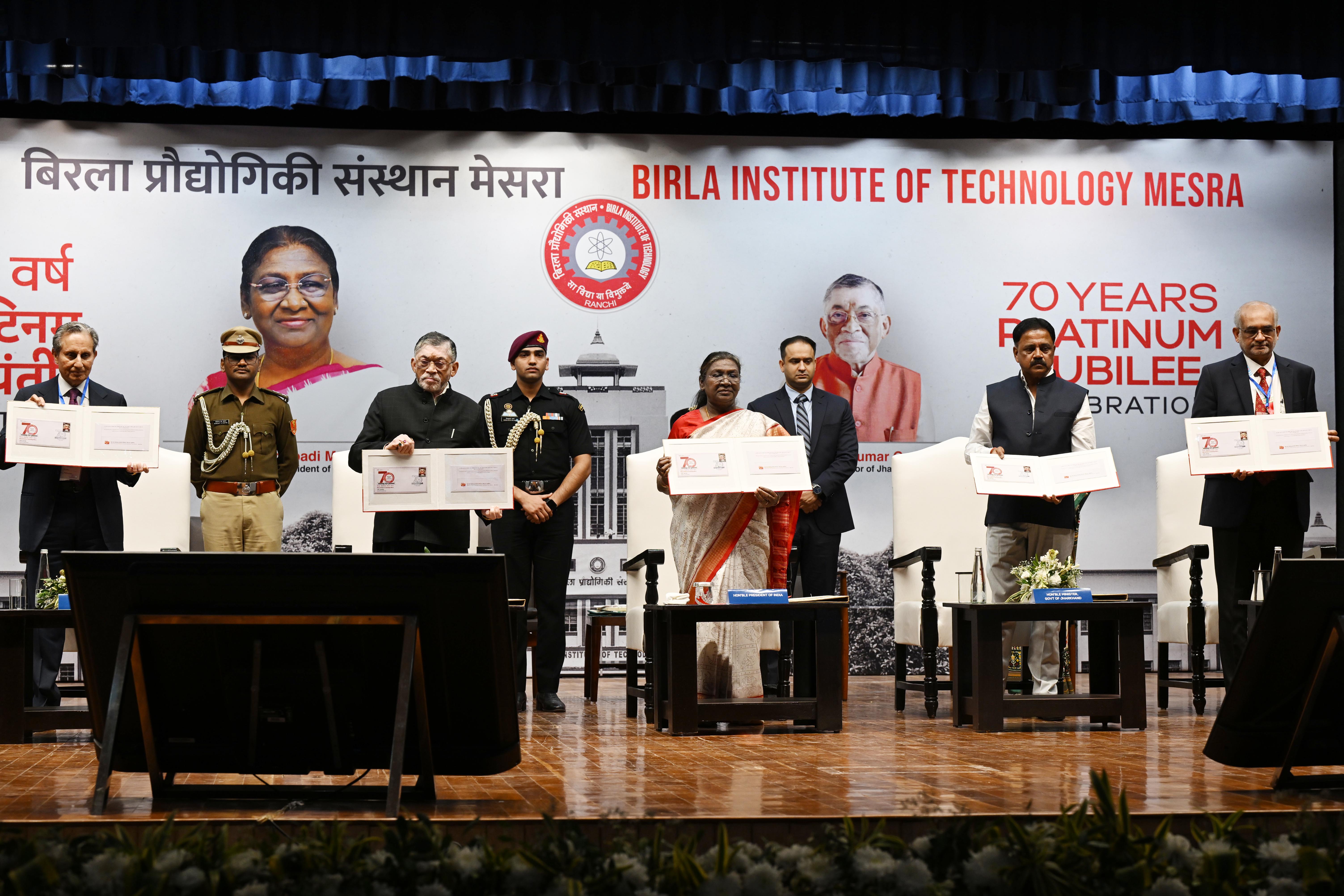 The President of India, Smt Droupadi Murmu graced the Platinum Jubilee Celebrations of BIT Mesra at Ranchi, Jharkhand on February 15, 2025.