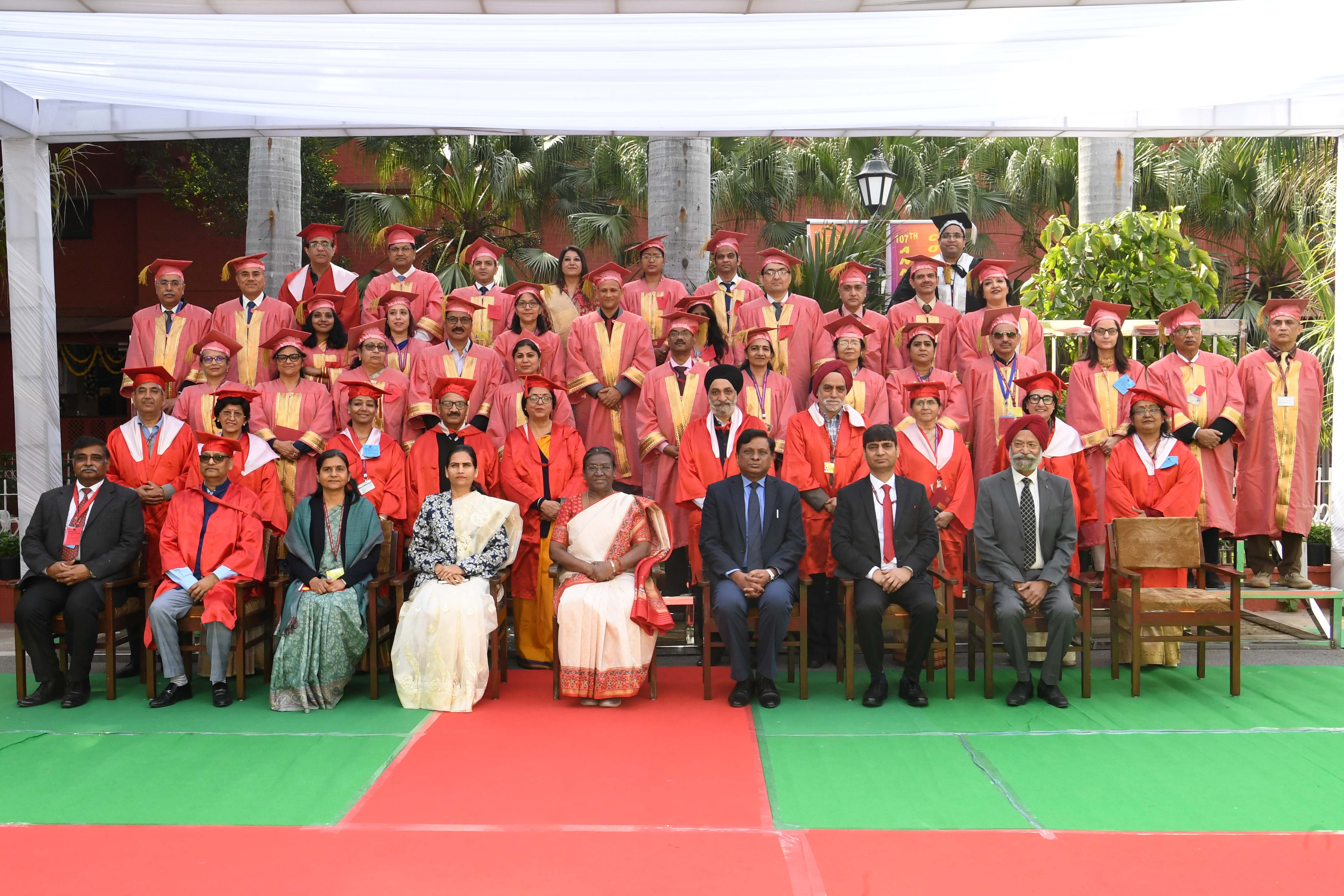The President of India, Smt Droupadi Murmu graced 107th Annual Day and Convocation Ceremony of Lady Hardinge Medical College (LHMC) in New Delhi on February 26, 2024. 