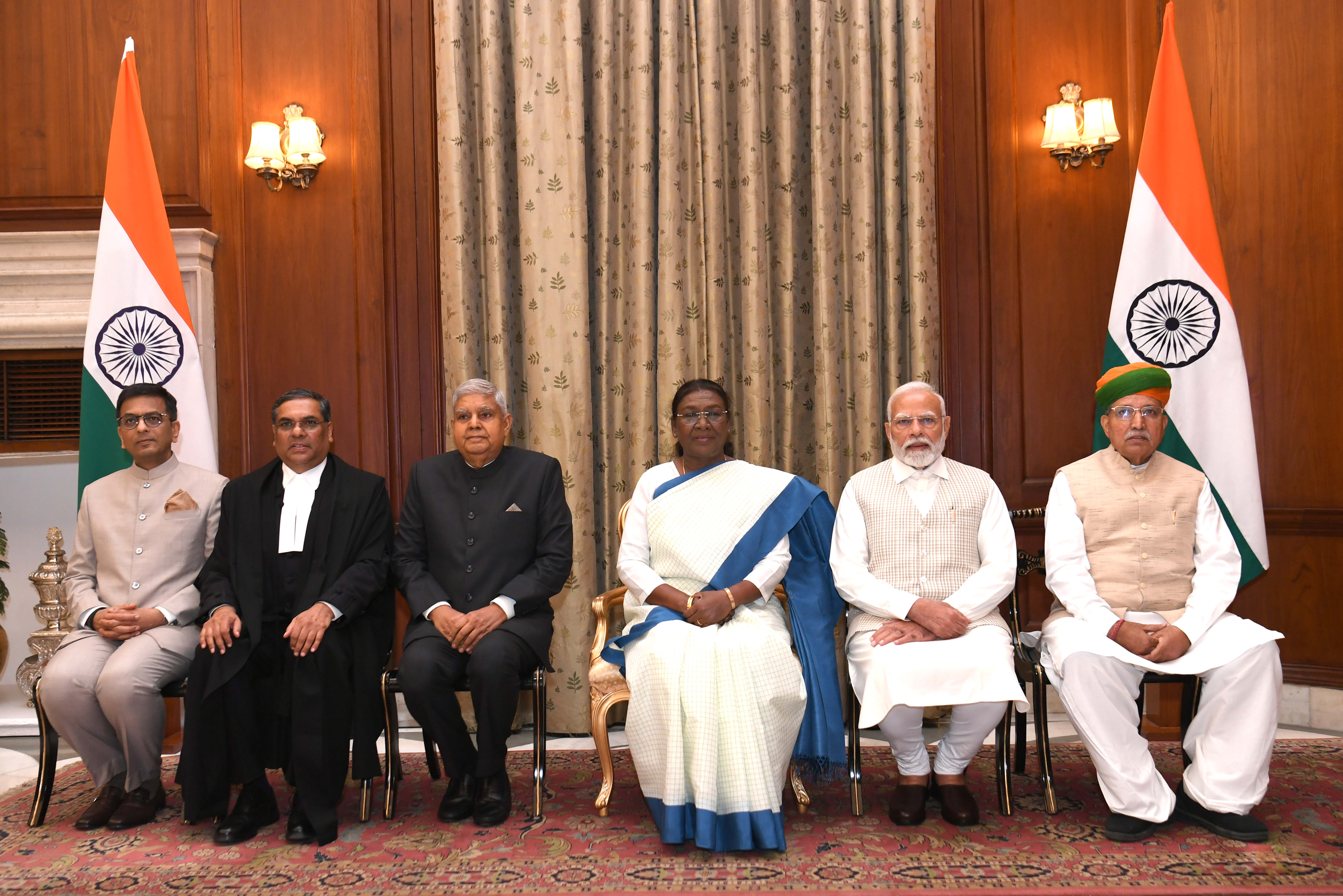 At a ceremony held on November 11, 2024 at 1000 hrs in the Ganatantra Mandap, Rashtrapati Bhavan, Shri Justice Sanjiv Khanna was sworn in as the Chief Justice of the Supreme Court of India. He made and subscribed to the oath of office before the President.