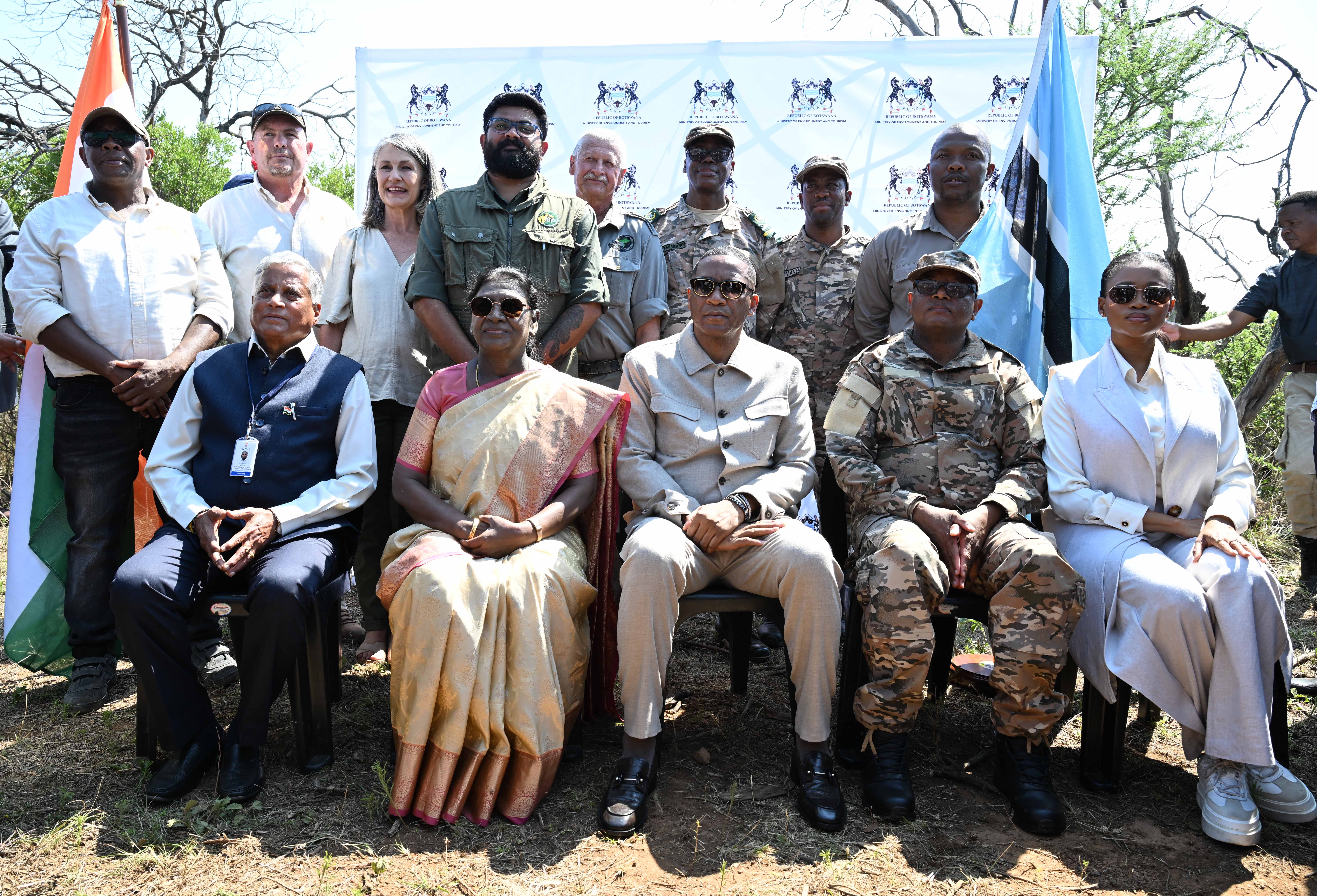 The President of India, Smt Droupadi Murmu, along with the President of Botswana, H.E. Advocate Duma Gideon Boko, visited the Mokolodi Nature Reserve in Botswana on November 13, 2025. 