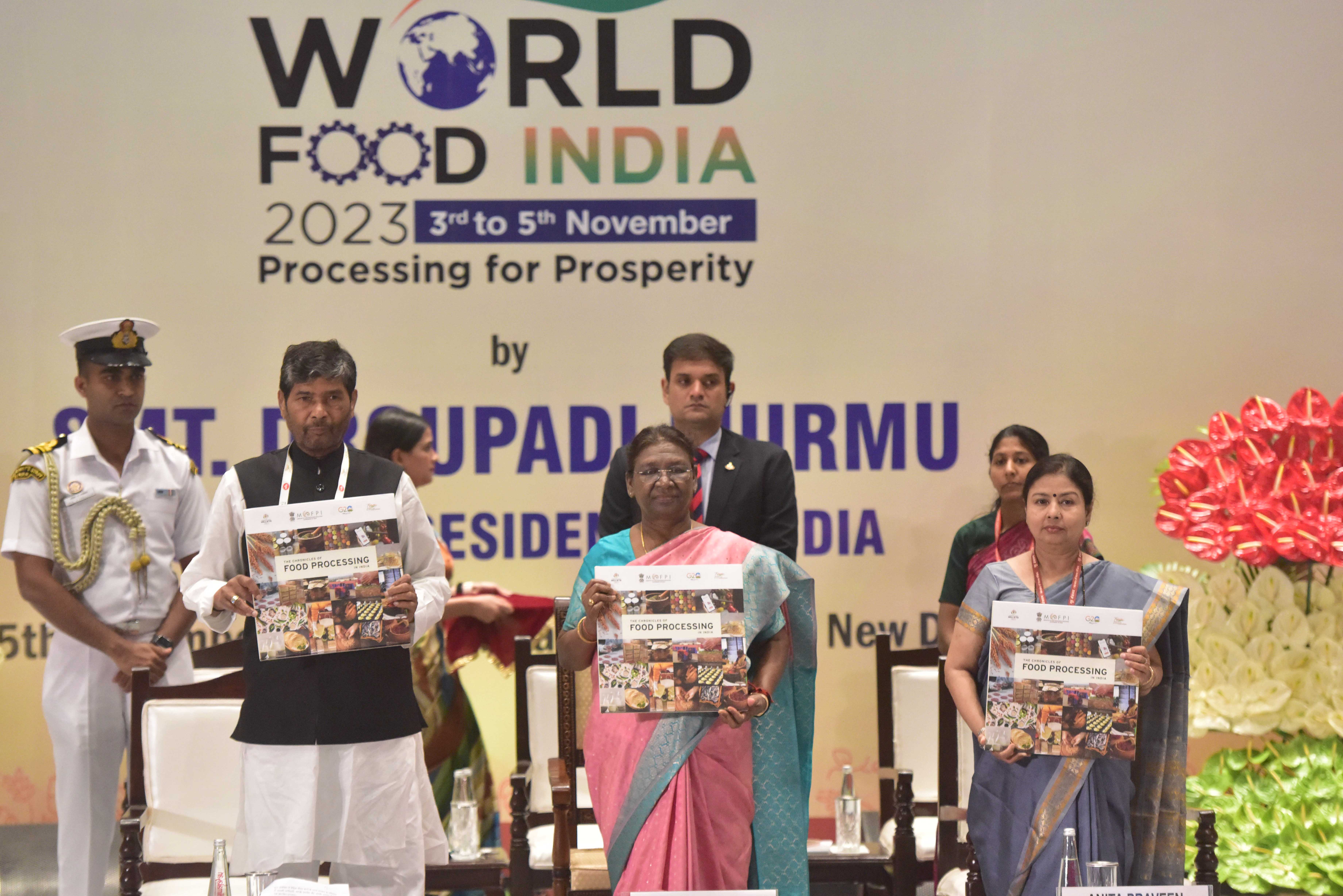The President of India, Smt Droupadi Murmu graced the valedictory session of the World Food India 2023 in New Delhi, on November 5, 2023.