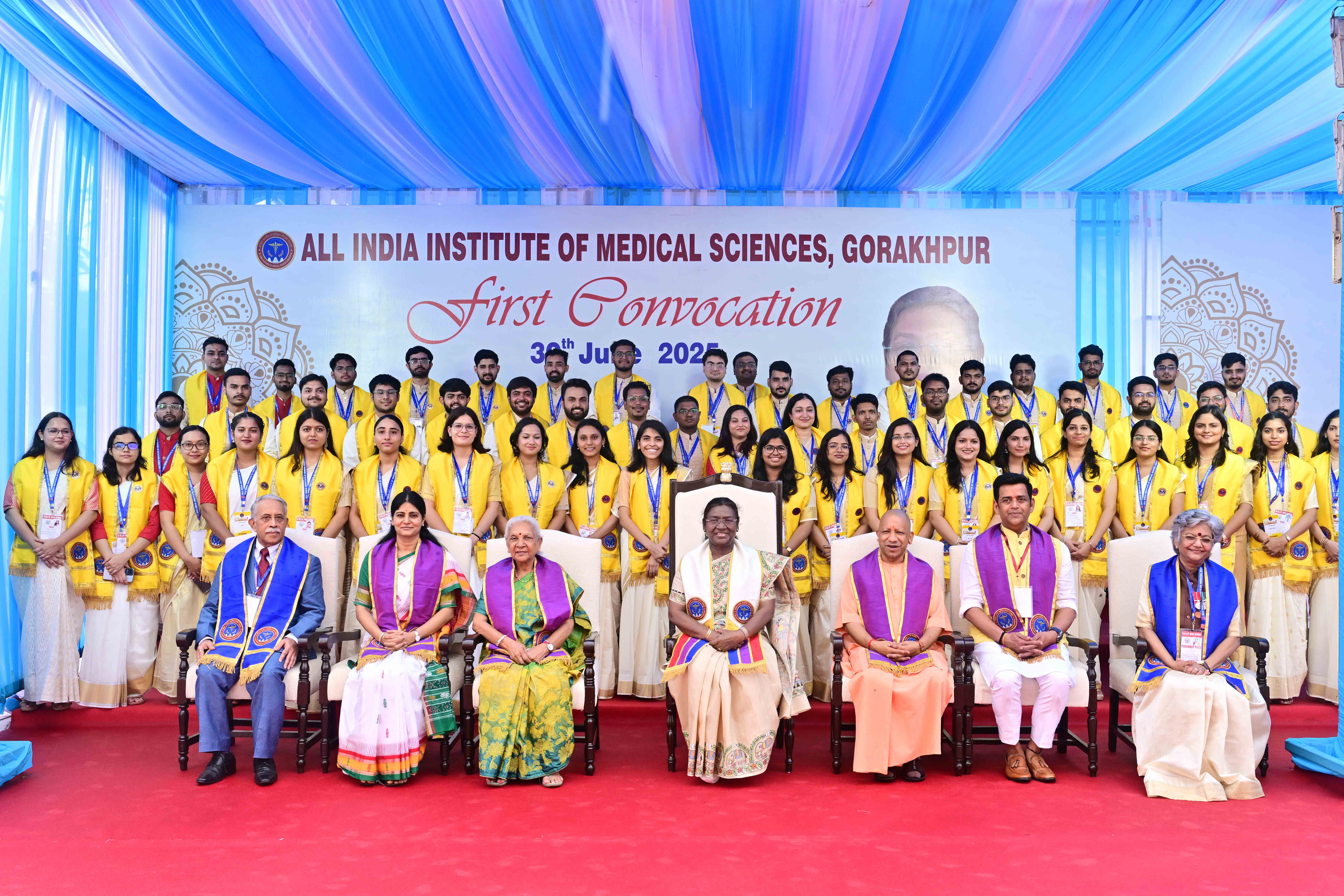 The President of India, Smt Droupadi Murmu graced the first convocation ceremony of AIIMS Gorakhpur at Gorakhpur, Uttar Pradesh on June 30, 2025.