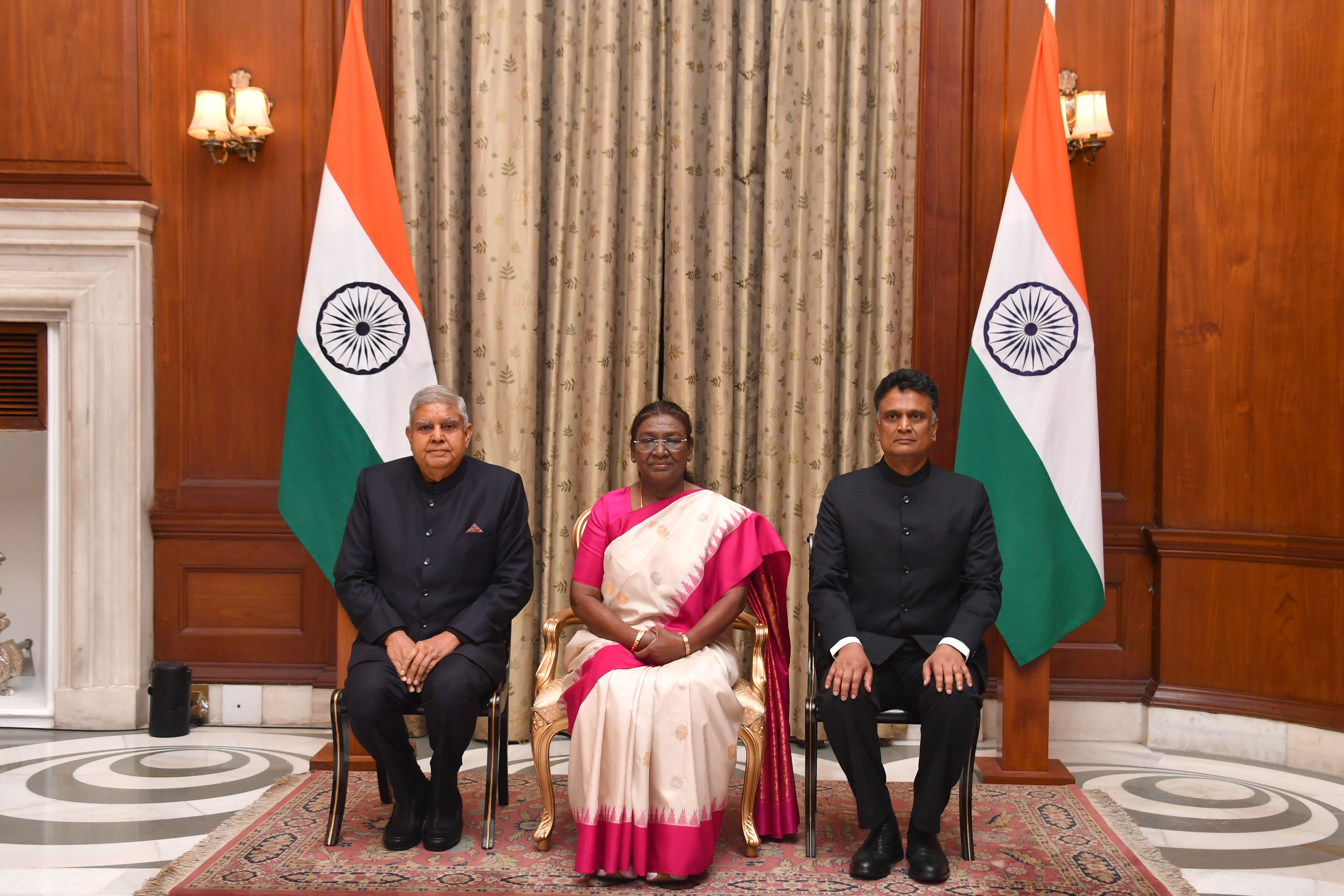 At a ceremony held on November 21, 2024 at 1000 hrs in the Ganatantra Mandap,  Rashtrapati Bhavan, Shri K. Sanjay Murthy was sworn in as the Comptroller and Auditor General of India.  He made and subscribed to the oath of office before the President.