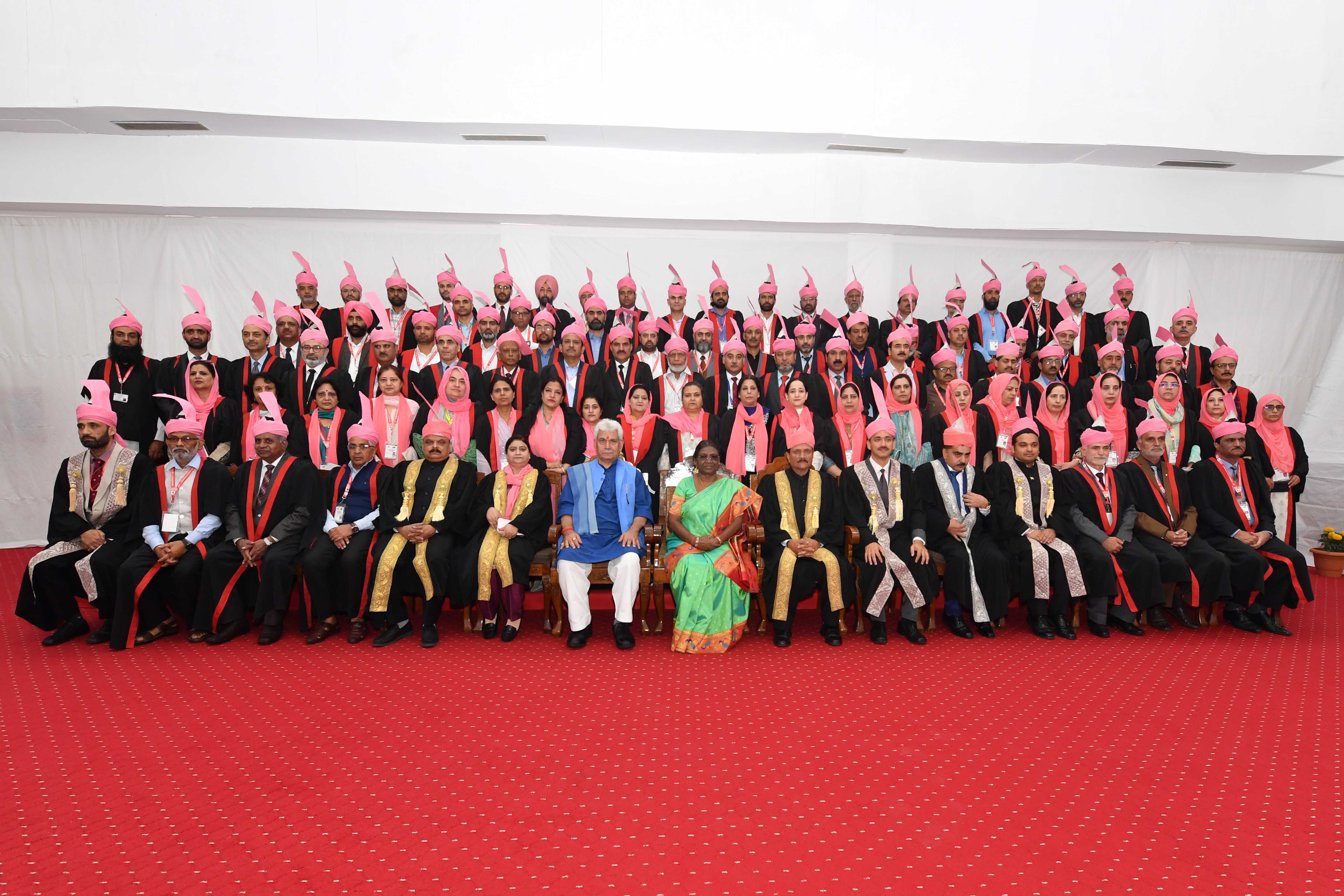 The President of India, Smt Droupadi Murmu graced and addressed the 20th convocation of the University of Kashmir at Srinagar on October 11, 2023.