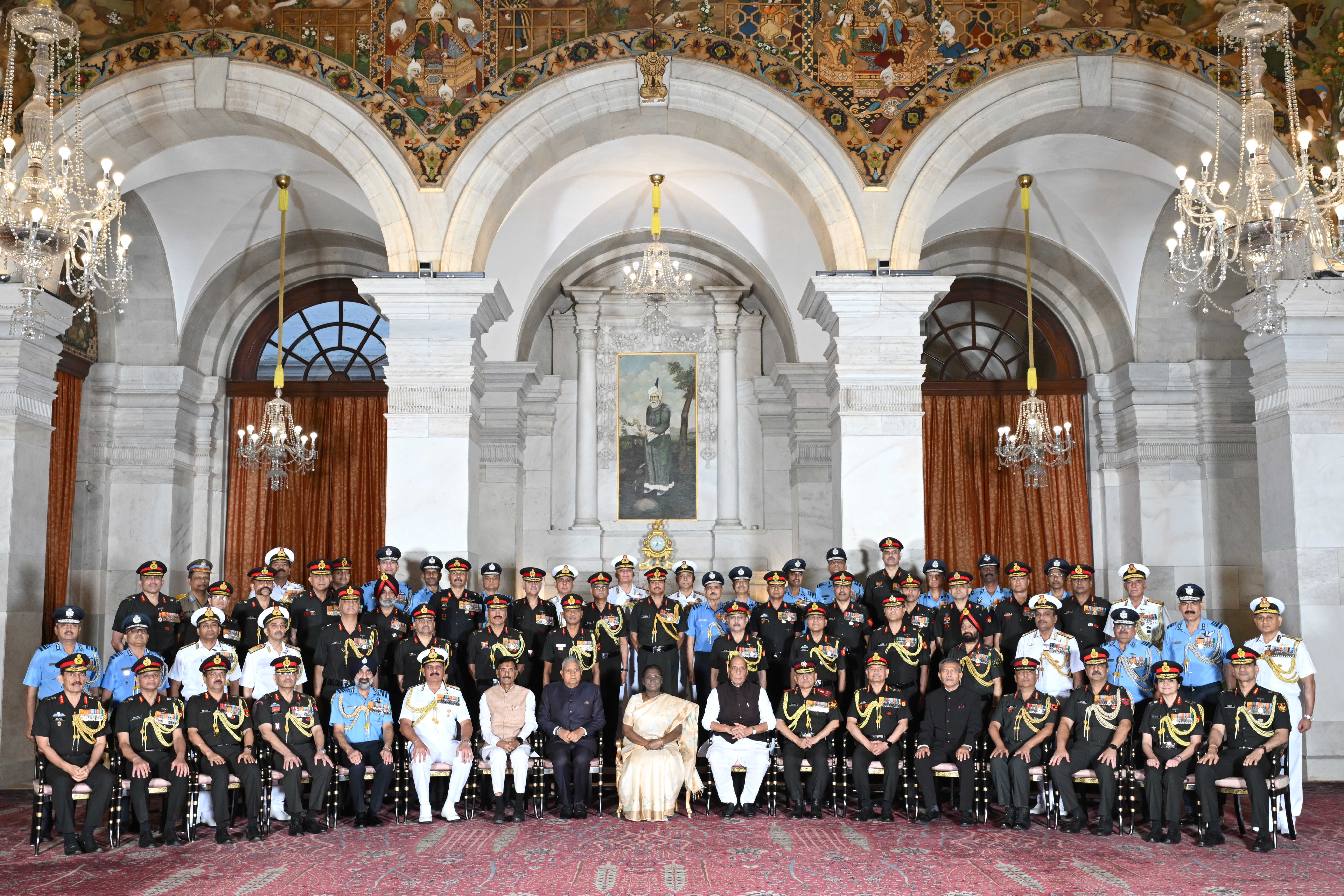 The President of India, Smt Droupadi Murmu presented Distinguished Service Awards at the Defence Investiture Ceremony-II held at Rashtrapati Bhavan on June 4, 2025.