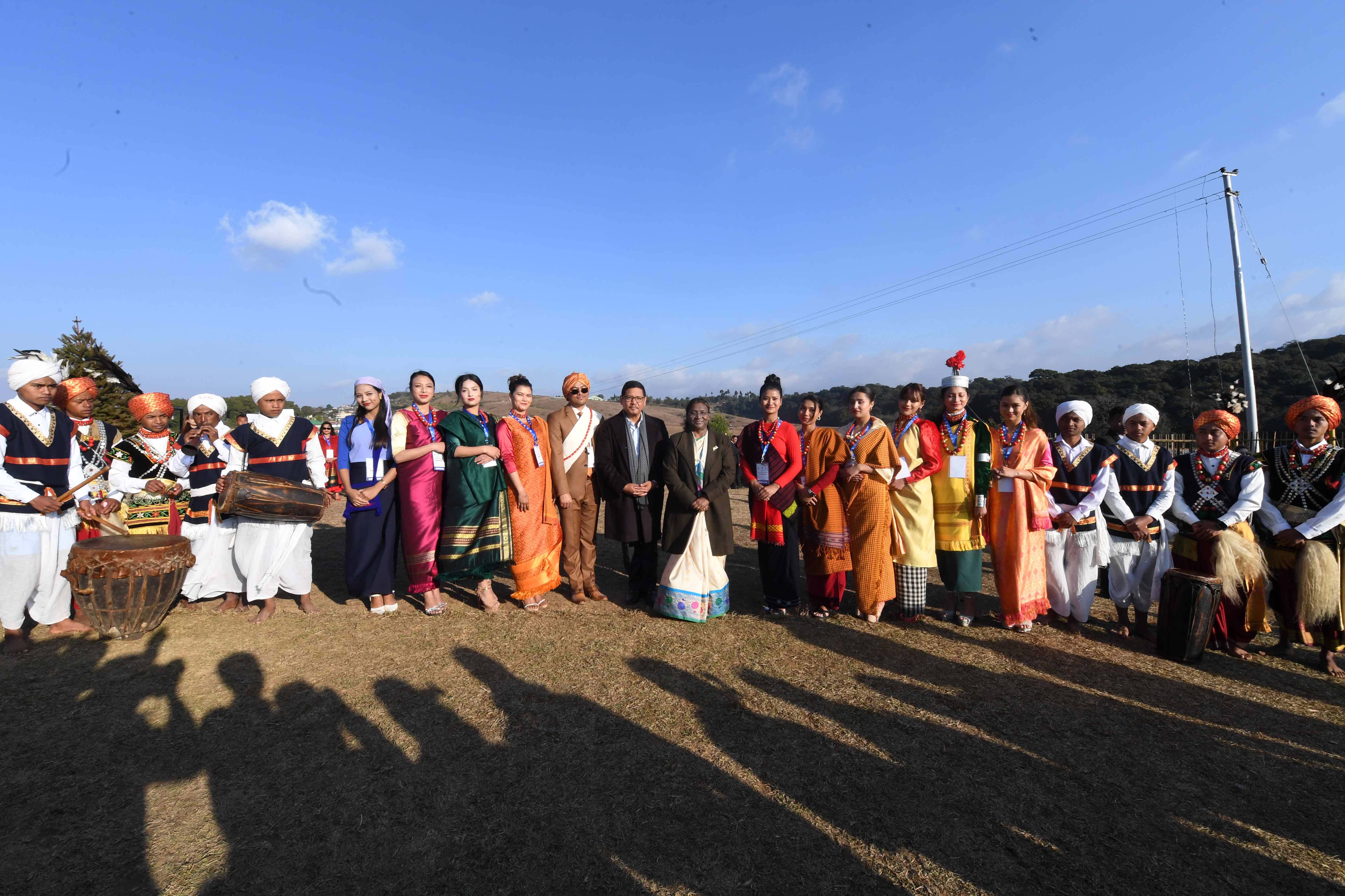 The President of India, Smt Droupadi Murmu addressed a public meeting at Mawphlang, Meghalaya on January 16, 2024.
