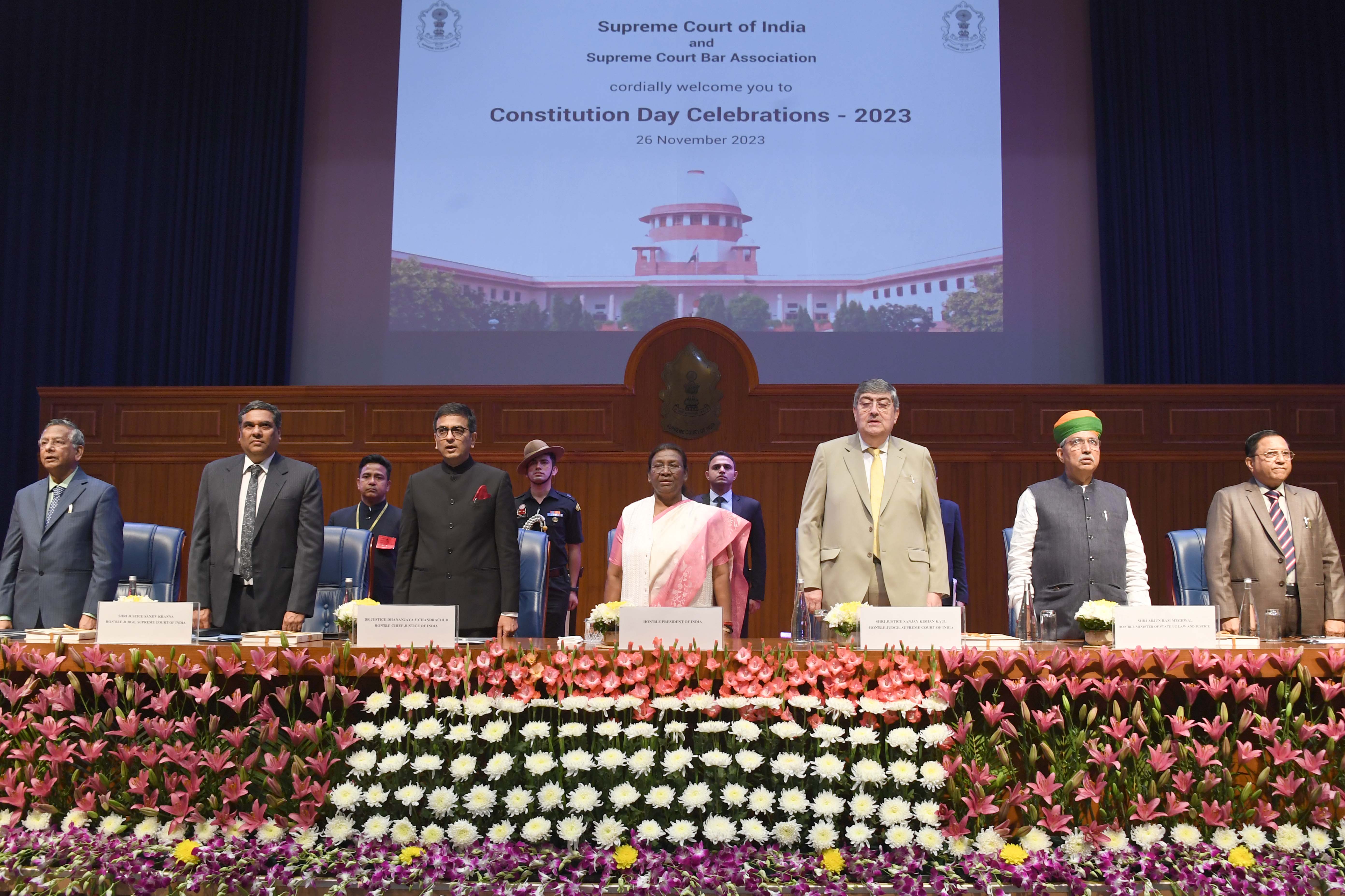  The President of India, Smt Droupadi Murmu graced the Constitution Day Celebrations, being organised by the Supreme Court of India, in New Delhi on November 26, 2023.