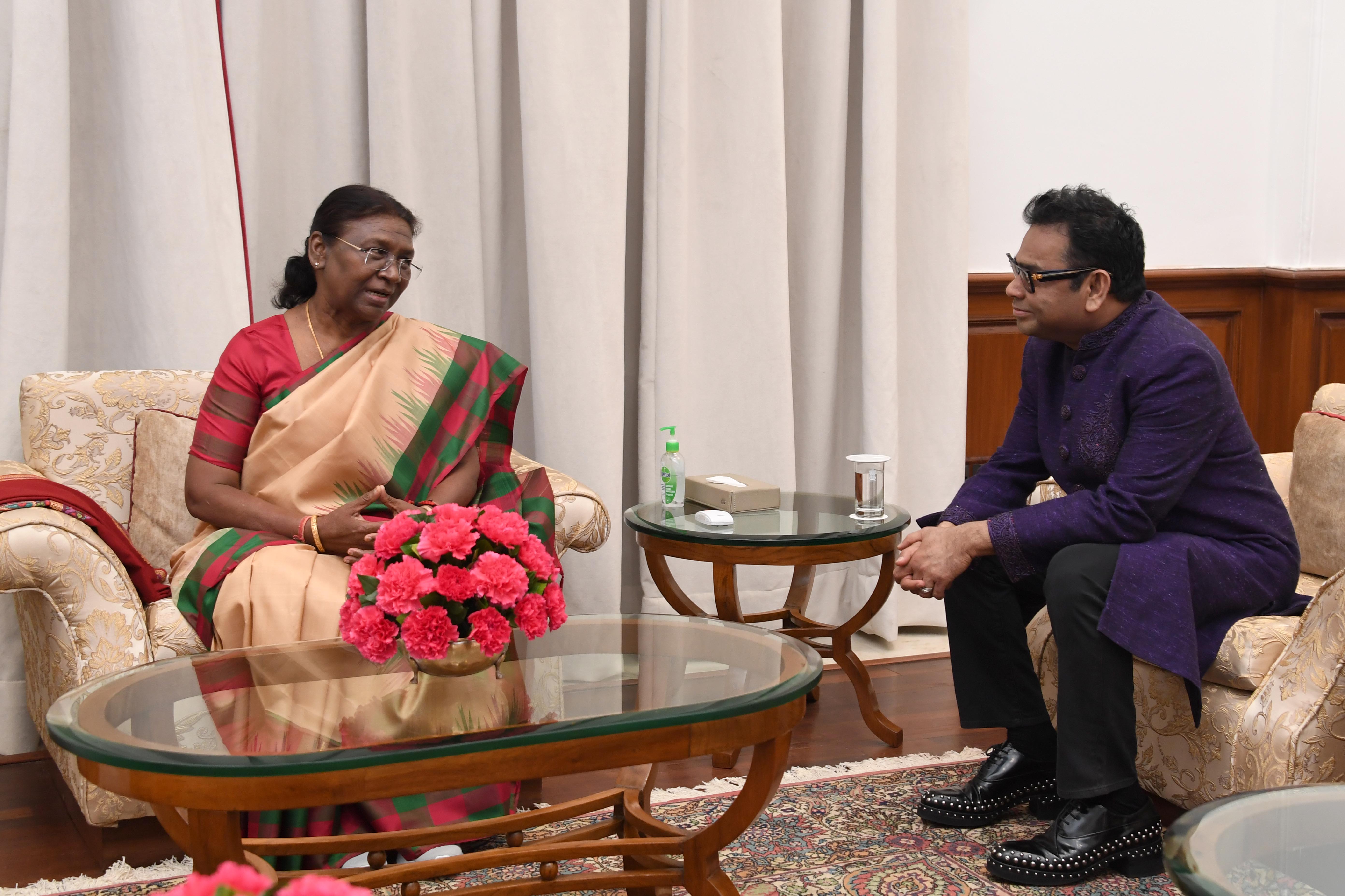 The President of India, Smt Droupadi Murmu was enthralled by piano performances by students of KM Music Conservatory, run by AR Rahman Foundation at the Rashtrapati Bhavan Cultural Centre on December 7, 2023.