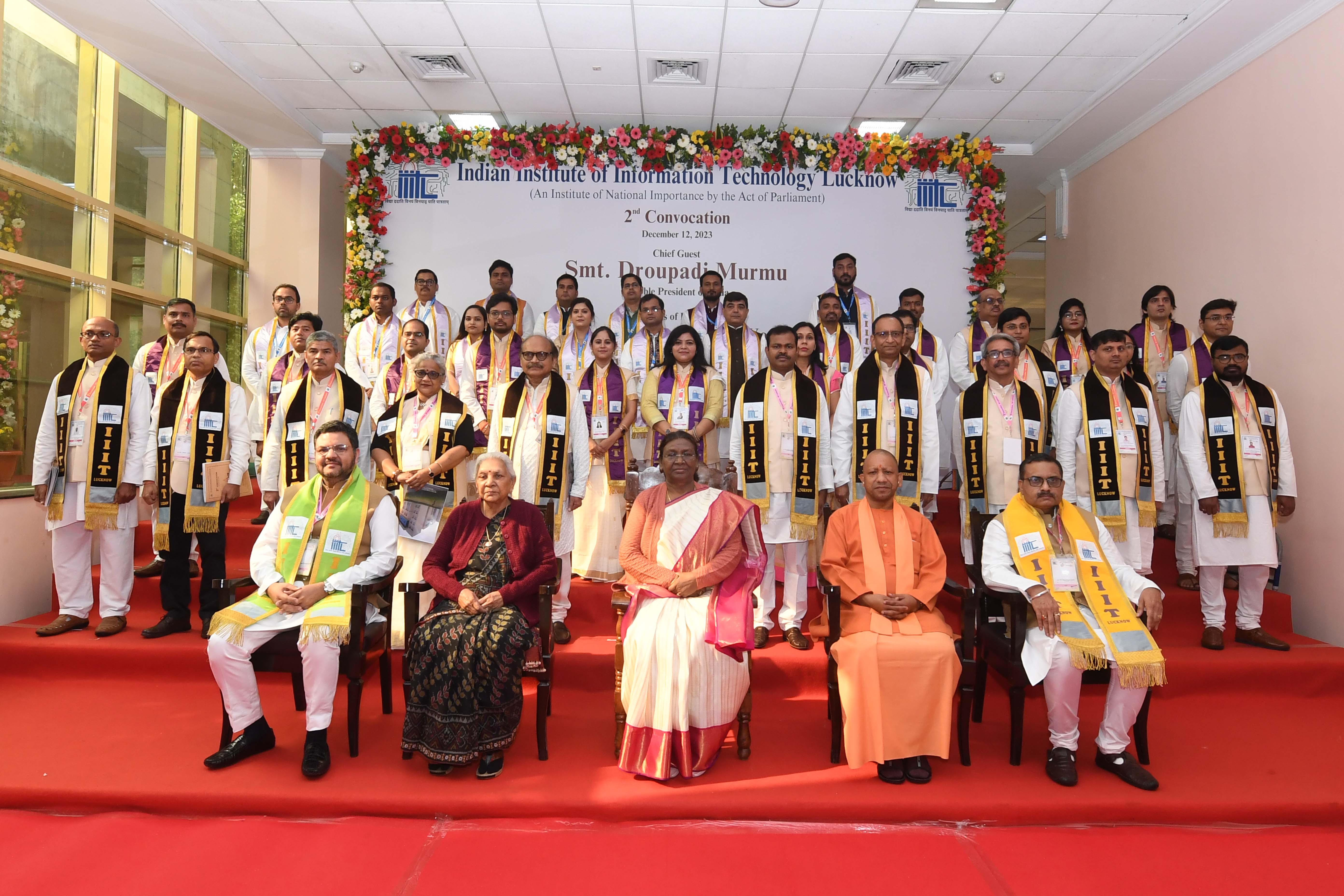  The President of India, Smt Droupadi Murmu graced and addressed the 2nd convocation of Indian Institute of Information Technology (IIIT), Lucknow on December 12, 2023.
